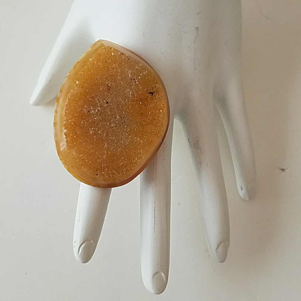 GASOLINE GLAMOUR DRUZY RING BROWN GOLD